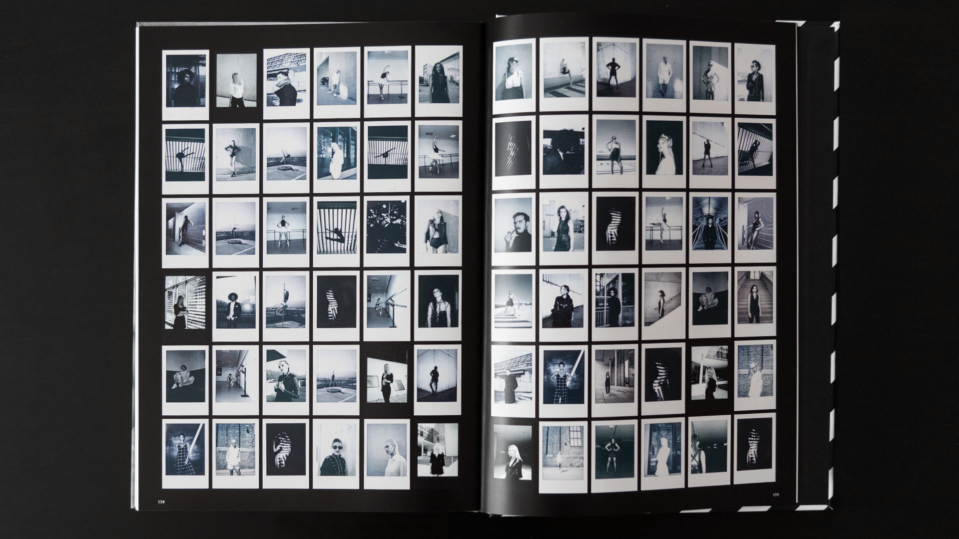 Monochrome excerpt showing Instax photography