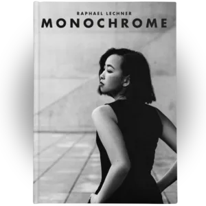 Monochrome coffee table book front cover — black and white photography, hardcover, 164 pages